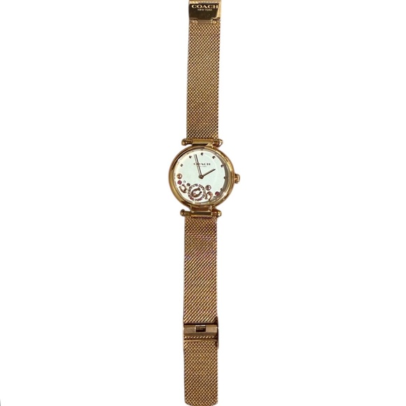 Authentic Coach Cary Rose Gold Mesh Band Watch - Picture 5 of 9